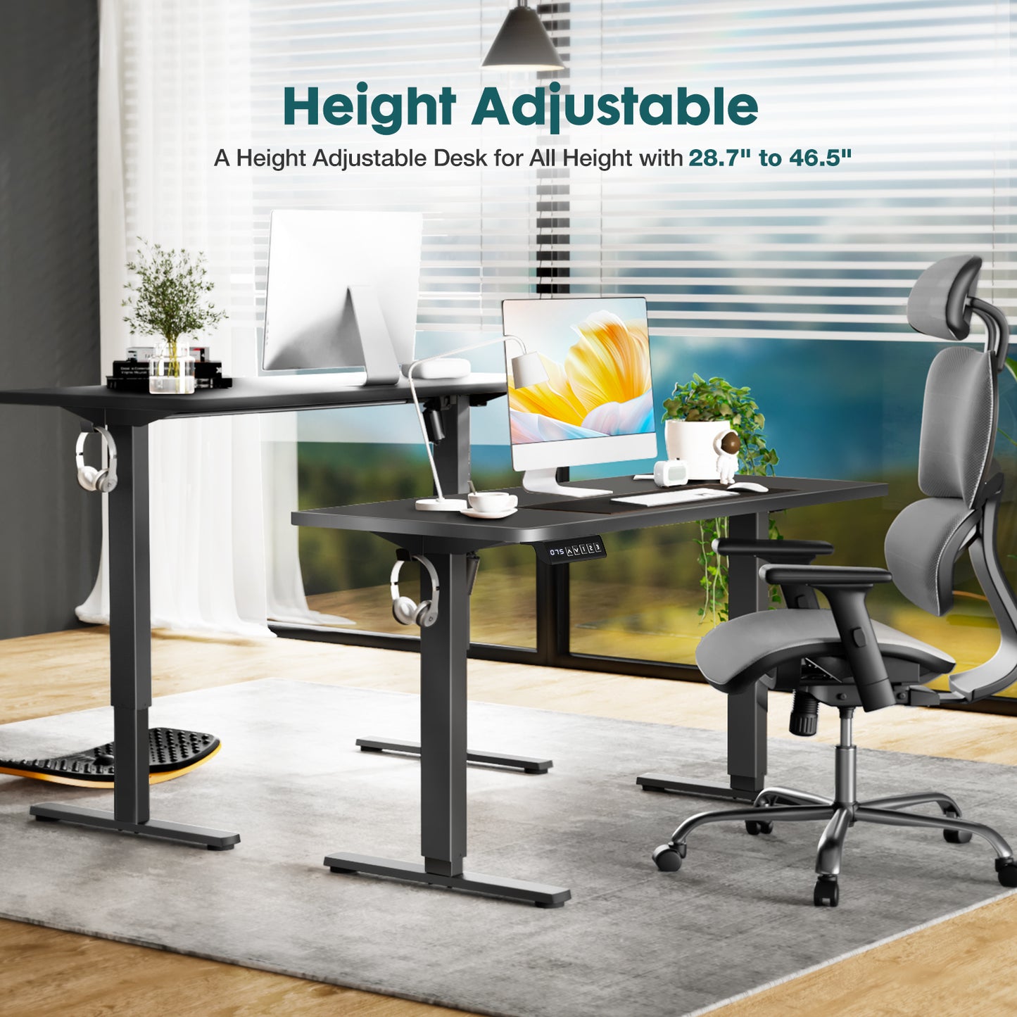 Electric Adjustable Standing Desk – Minimal Frame - Image 2