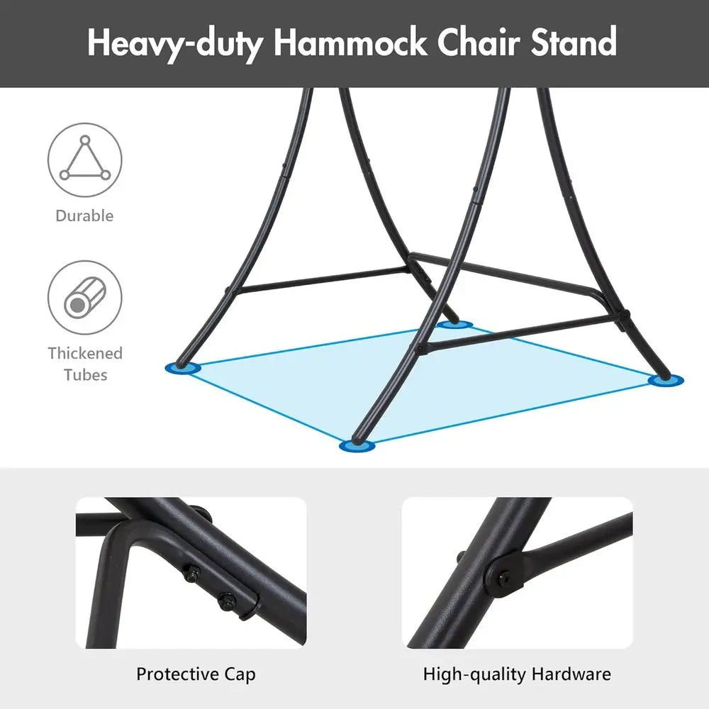 Swing Chair with Stand and Cushion - Image 4