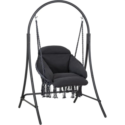 Swing Chair with Stand and Cushion - Image 1
