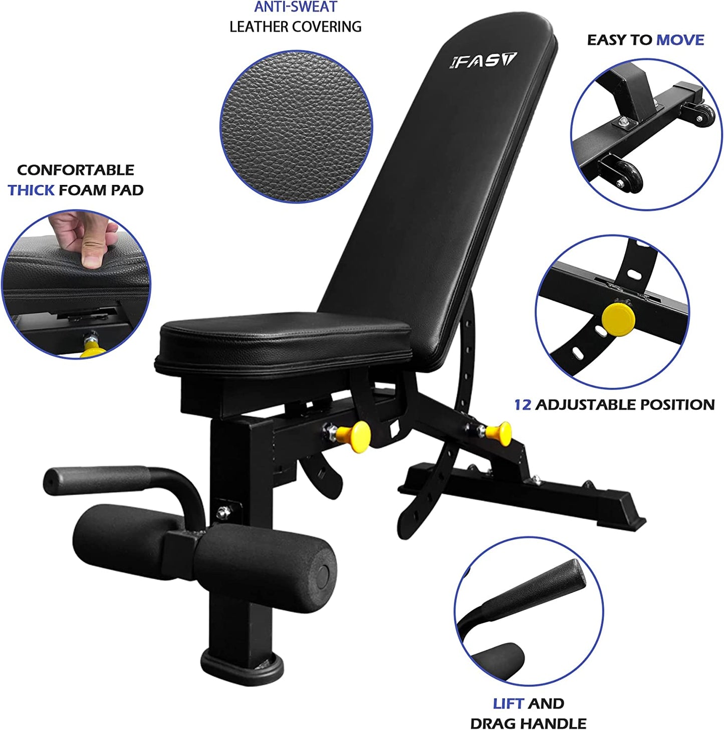 Adjustable Foldable Weight Bench – Multi-Position - Image 4