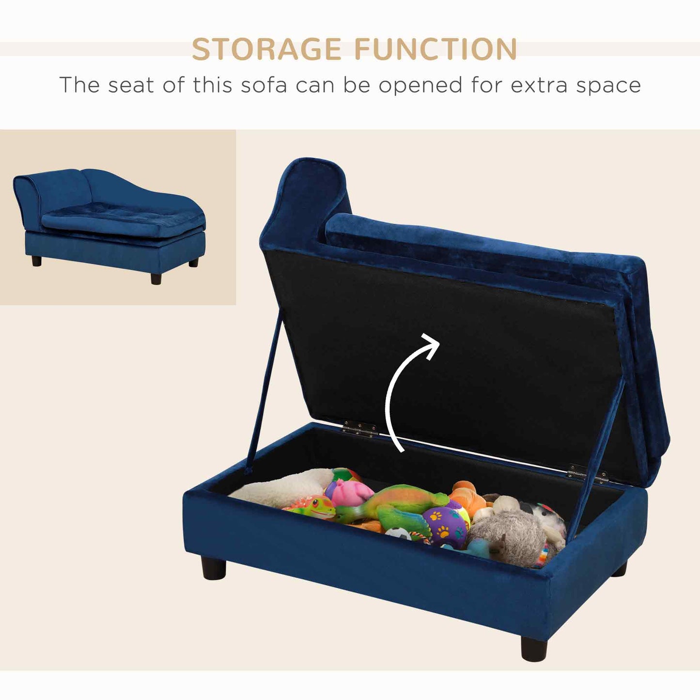 Elevated Pet Bed with Hidden Storage – Premium Comfort - Image 2